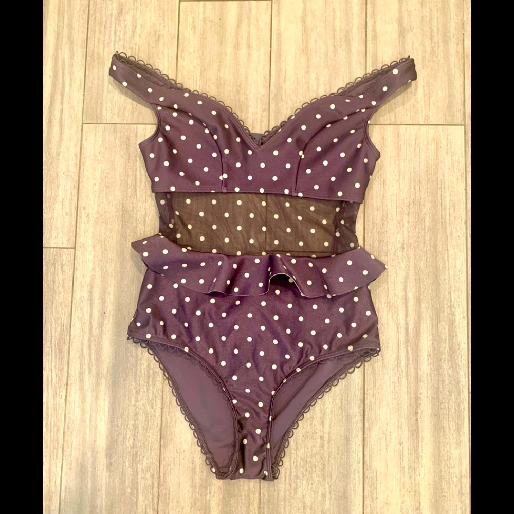 Zimmermann off shoulder one piece swimsuit